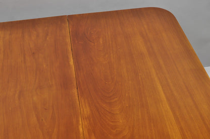 Antique American Empire 54" Square Mahogany Paw Foot Pedestal Base Dining Table