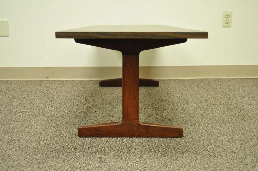 Vintage Mid Century Danish Modern Teak and Laminate Rectangular Coffee Table