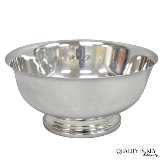 Vintage Mid Century Modern Gorham YC781 Modern Silver Plated 9" Fruit Bowl