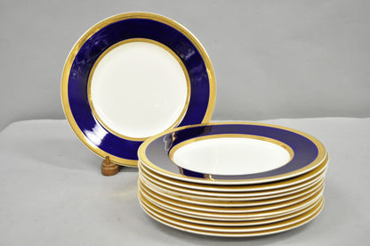 Antique Crown Ducal England Colfax English Regency Cobalt Blue & Gold 41 Pcs