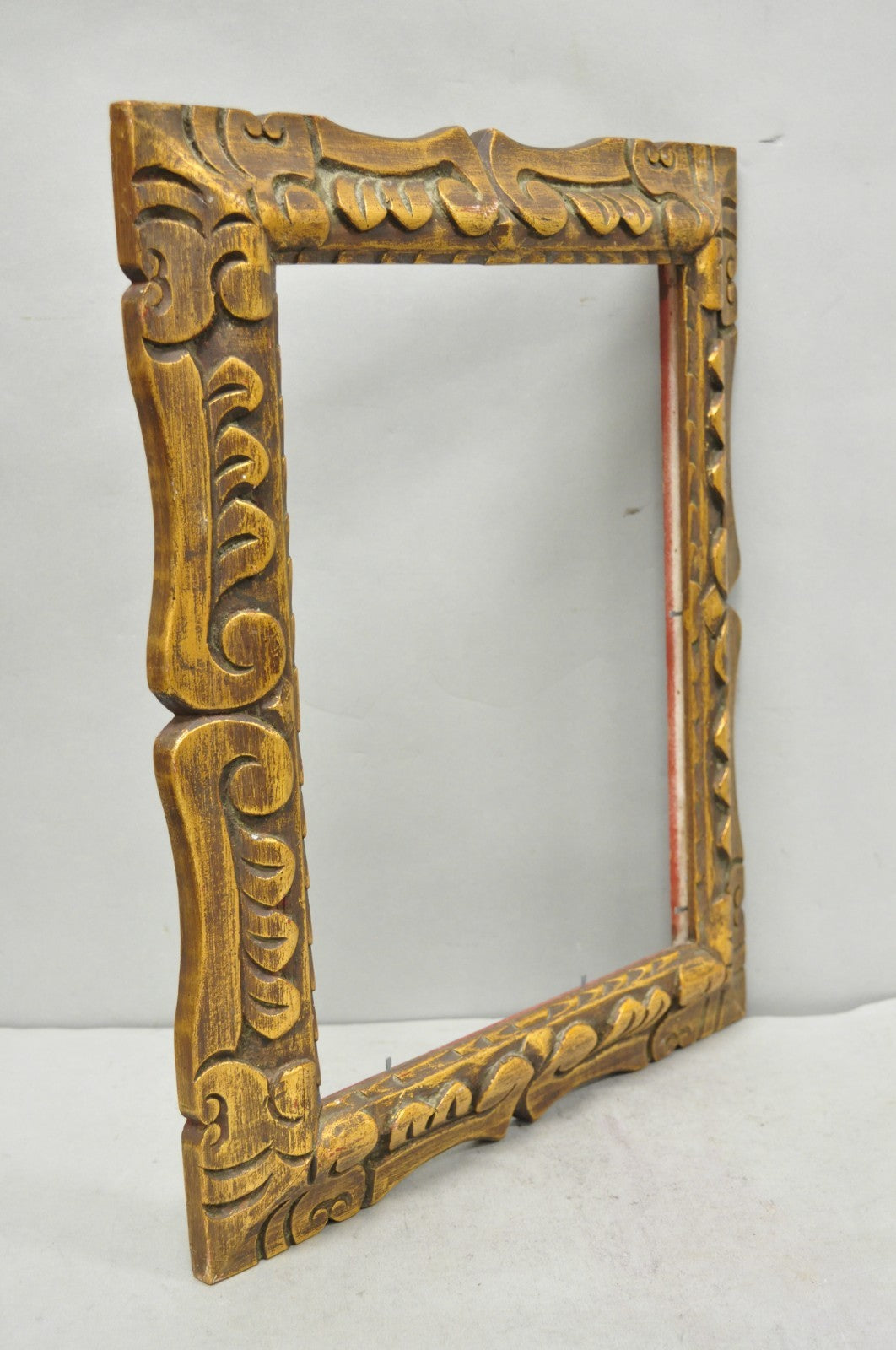 Vintage Italian Hollywood Regency Gold Gilt Wood Art Picture Frame 18.25 x 15.5
