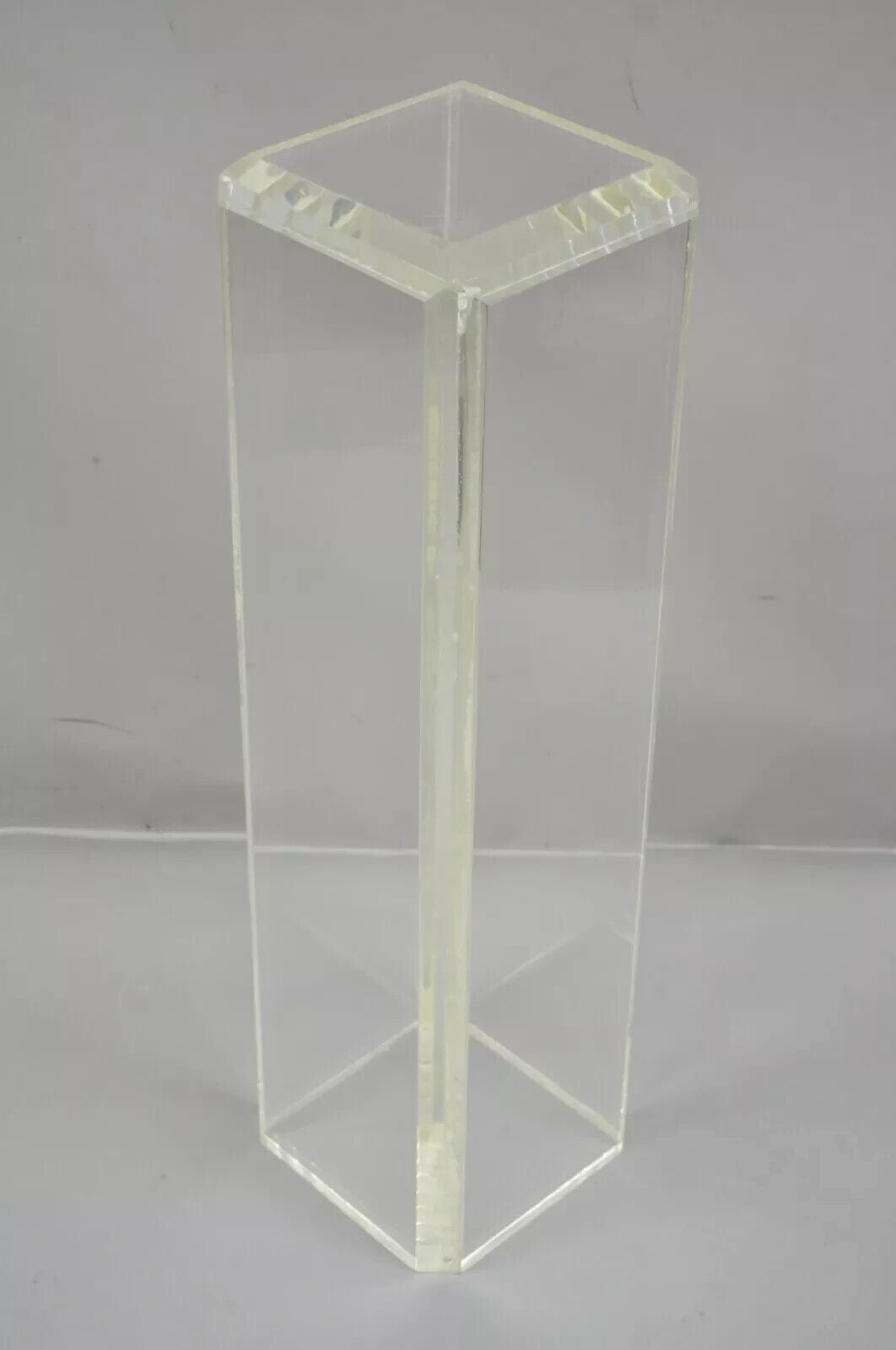 Vintage Mid Century Modern Clear Lucite 36" Acrylic Plant Stand Pedestal