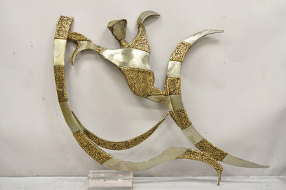 Colbert Collins 1986 Male and Female Dancers Brutalist Wall Sculptures 2 Pc Set
