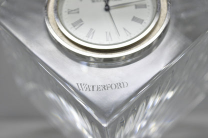 Vintage Waterford Crystal Glass Diamond Shaped Meridian Small Desk Clock