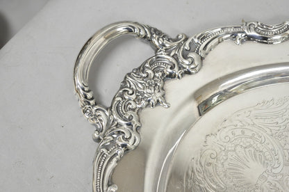 Vintage Reed & Barton 1955 Victorian Silver Plated Oval Bar Serving Platter Tray