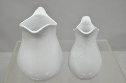 English Ironstone Imperial Hope & Carter Burgess Goddard Water Pitchers Set of 2
