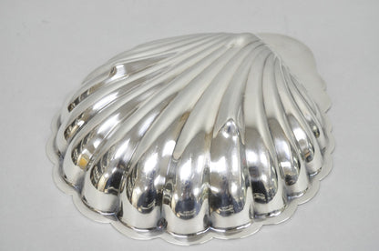 Vintage FB Rogers Silver Plated Large Clam Shell Serving Dish w / Dolphin
