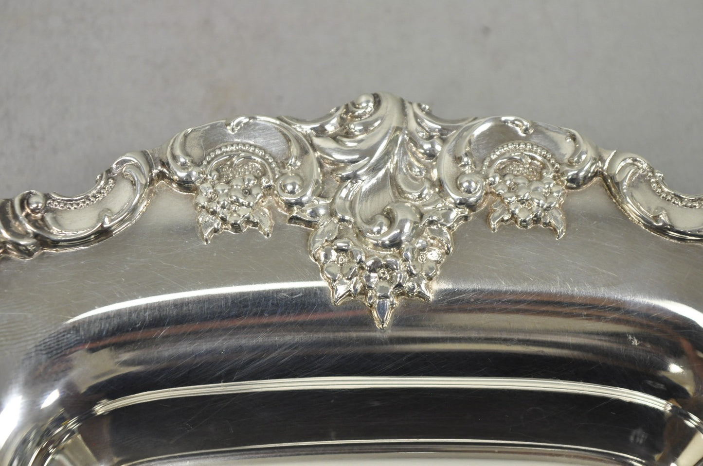 Vintage Baroque by Wallace 210 Silver Plated Narrow Trinket Dish Serving Tray
