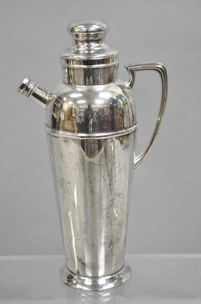 Bernard Rices Sons Art Deco Silver Plated Martini Cocktail Shaker "S" Monogram