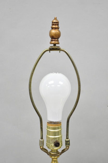 Vintage Chinese Chinoiserie Porcelain Ginger Jar Painted Floral Table Lamp Pair