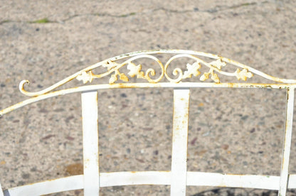Vintage Woodard Chantilly Rose Wrought Iron 3 Seat Garden Patio Sunroom Sofa