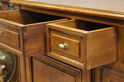 Vintage French Country Cherry Wood Server Buffet Sideboard Cabinet by MNdB