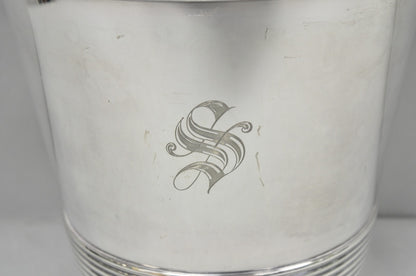 International Wilcox English Regency Silver Plated Champagne Ice Bucket "S" Mono