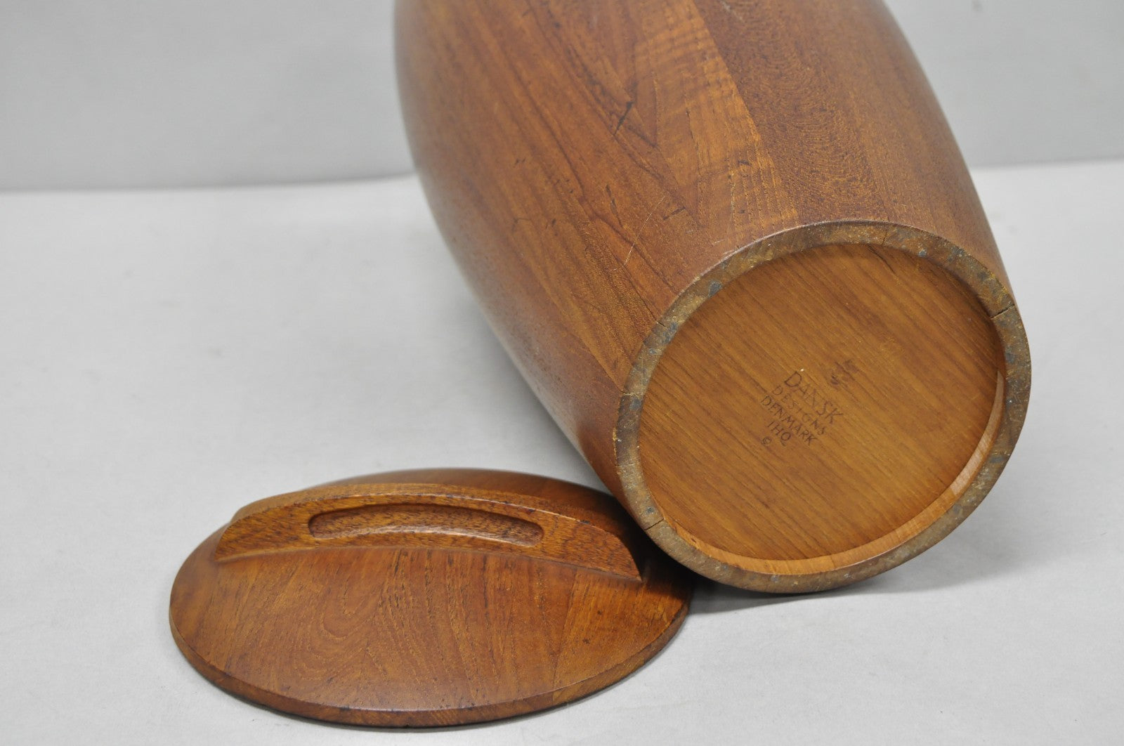 Vintage Mid Century Danish Modern Staved Teak Jens Quistgaard Ice Bucket  Dansk