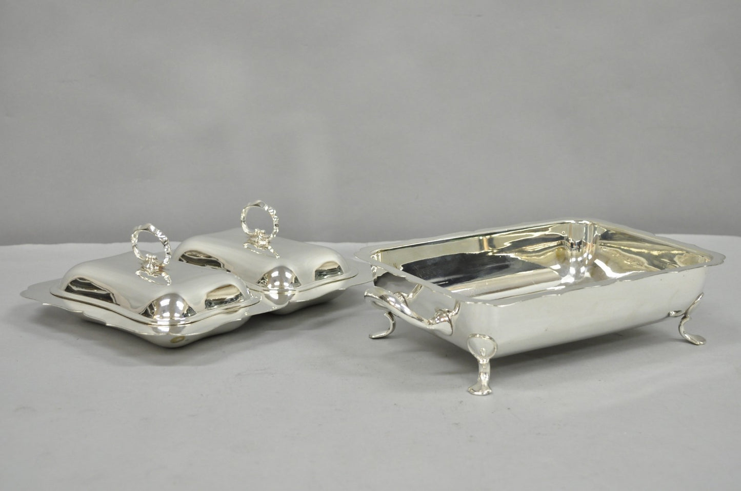 English Regency Double Rectangular Small Chafing Dish by Alexander Clark, London