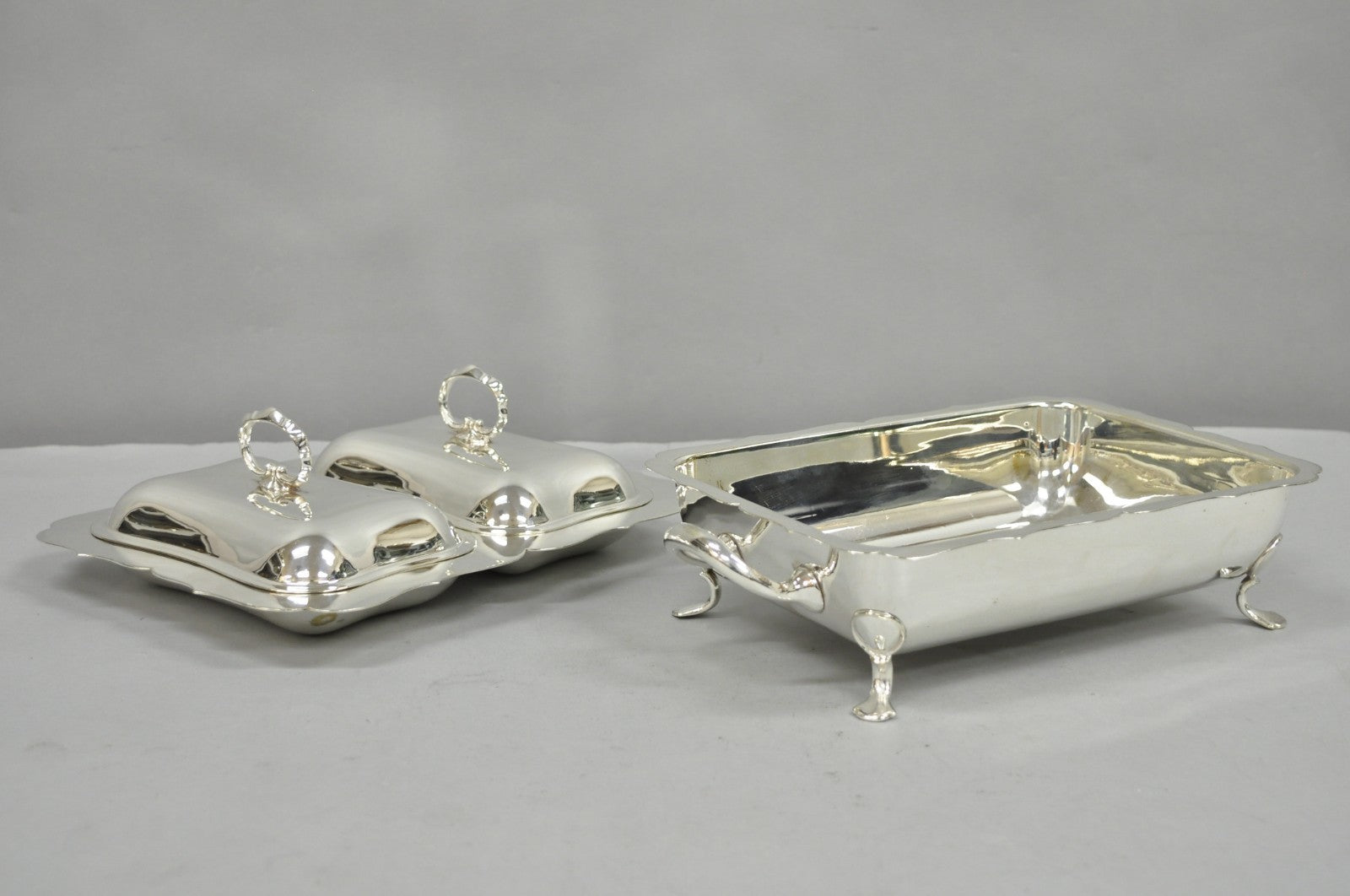 English Regency Double Rectangular Small Chafing Dish by Alexander Clark, London