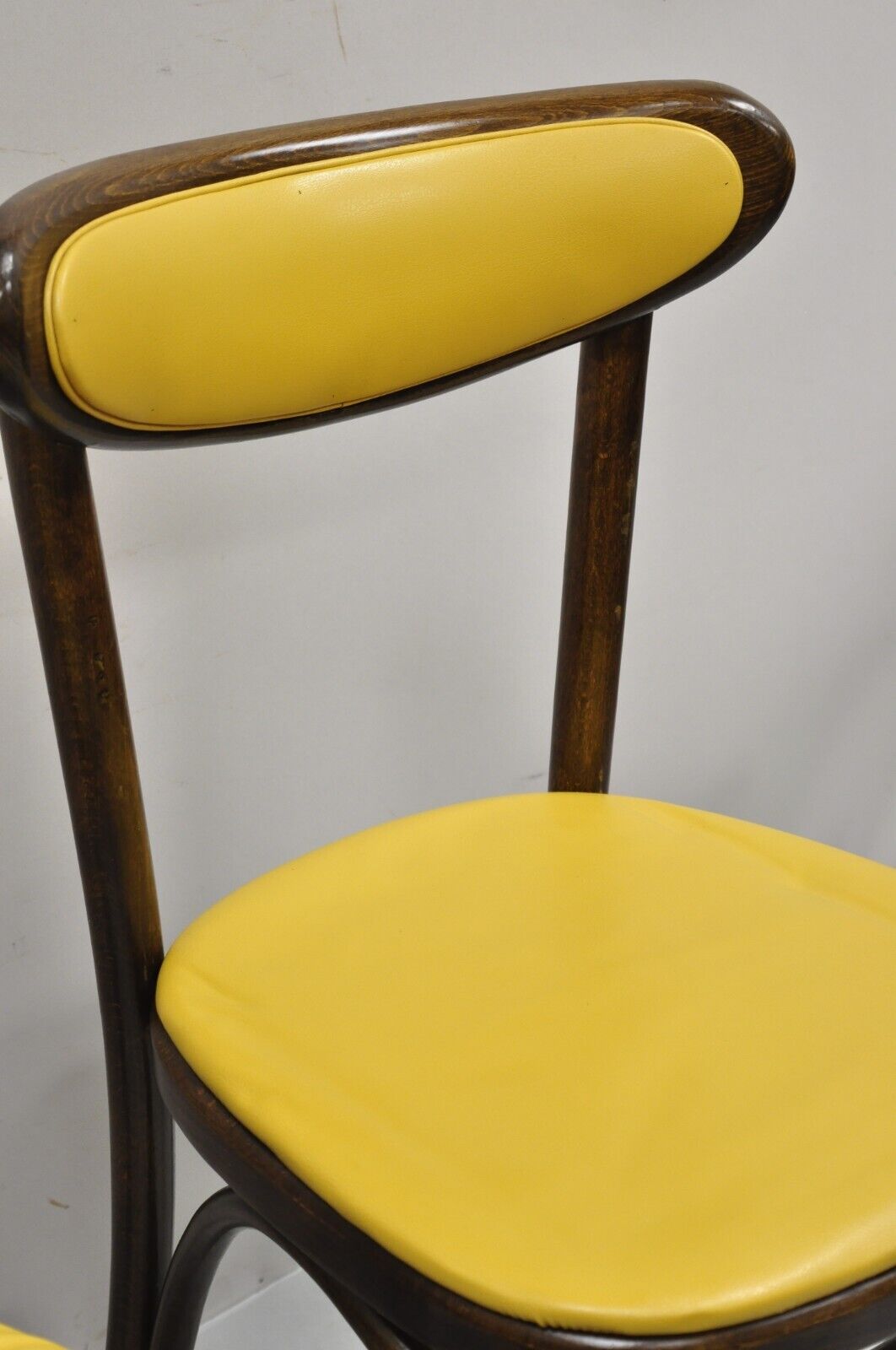 Vintage GAR Products Yellow Bentwood Ice Cream Parlor Side Chair - a Pair