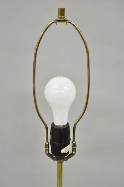 Vintage Modeline Mid Century Modern Sculpted Walnut Pull Chain Table Lamp