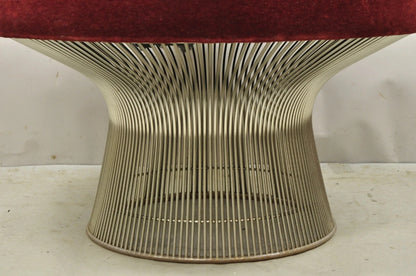 Vintage Warren Platner for Knoll 32" Round Chrome Base Ottoman Mushroom Stool