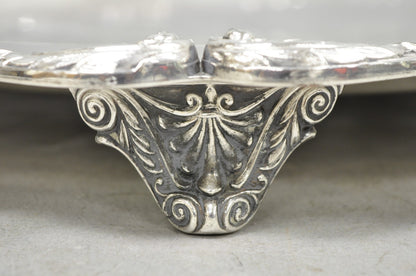 Vintage English Silver Mfg. Silver Plated Large Oval Butlers Platter Bar Tray