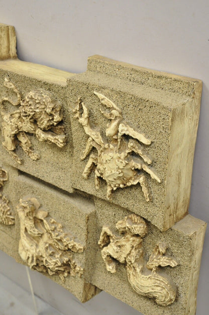 Vintage Finesse Originals 1970s Brutalist Figural Zodiac Wall Sculpture
