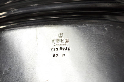 Antique Gorham Silver Plated Victorian Oval Butlers Serving Platter Bar Tray