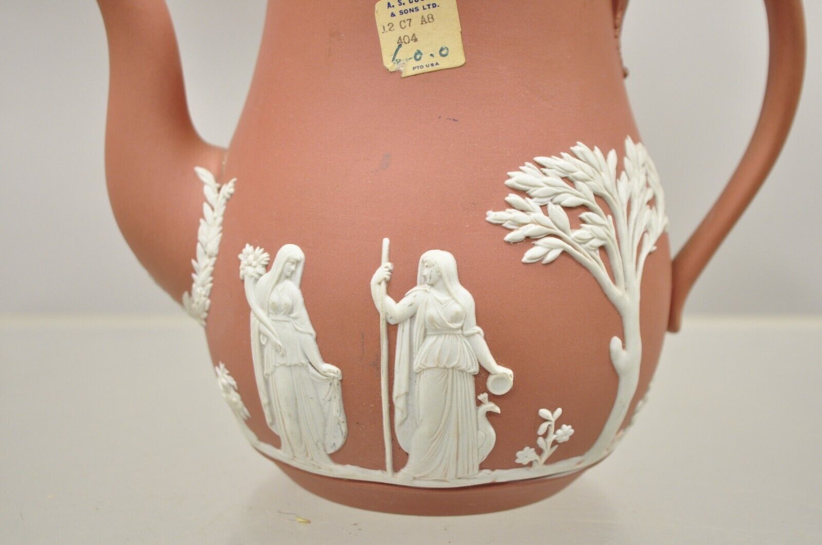 Wedgewood Terracotta Jasperware Miniature Tea Set Demitasse Cup & Saucer 14 pcs