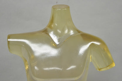 Vintage Mid Century Italian Modern Lucite Acrylic Nude Bust Modernist Sculpture