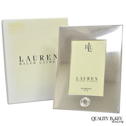 Lauren Ralph Lauren "Vows" Silver Plated 4x6 Wedding Photo Picture Frame