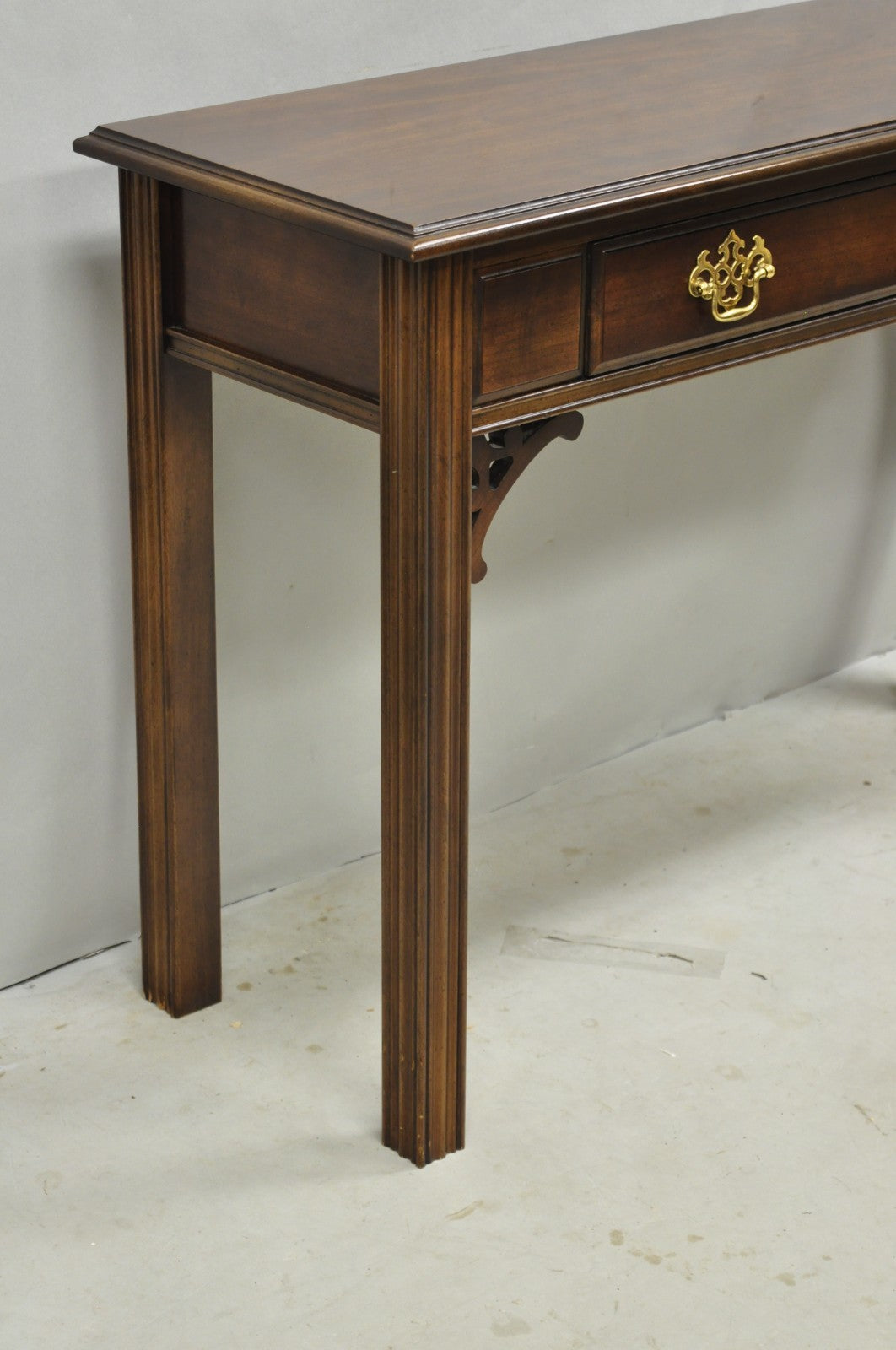 Vintage Lane Altavista Georgian Chippendale Cherry Wood Small Console Table