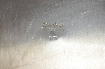 Vintage Rogers Bros. 1847 Heritage 9498 Silver Plated Serving Platter Bar Tray