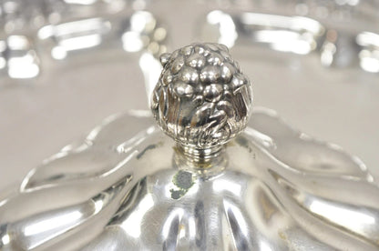 Vintage English Victorian Silver Plated Revolving Vegetable Serving Platter Tray