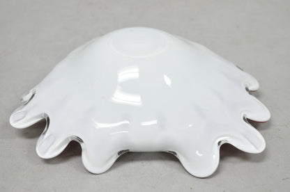 Vintage Murano Italian Art Glass Millefiore Clam Shell Candy Dish Bowl (B)