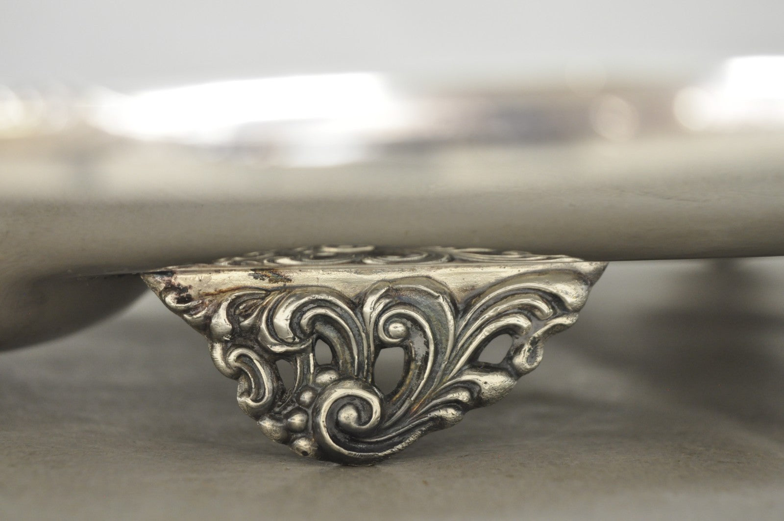 Vintage Amston Victorian Silver Plated Meat Cutlery Oval Serving Platter Tray