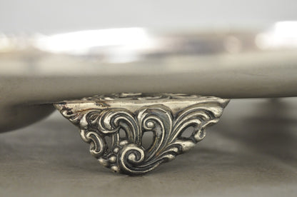 Vintage Amston Victorian Silver Plated Meat Cutlery Oval Serving Platter Tray