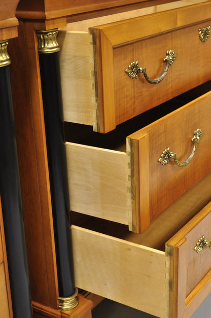 Thomasville Grand Classics Empire Biedermeier Maple Bachelor Chest Dresser, Pair