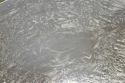 Vintage Reed & Barton 1820 Victorian Silver Plated Oval Serving Platter Bar Tray