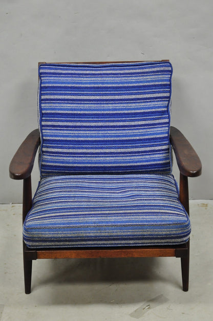 Vintage George Nakashima Spindle Back Black Walnut "Cushion" Lounge Arm Chair