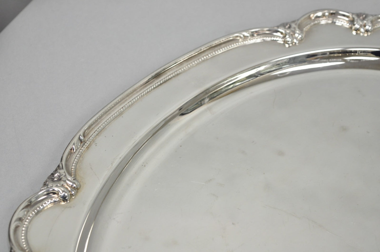 Vintage 1847 Rogers Bros "Remembrance" Oval Silver Plated Serving Platter Tray
