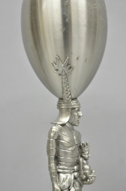 Vintage Royal Order of Jesters Figural Pewter Metal Mirth is King Award Goblet