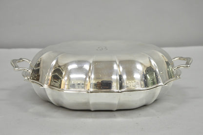 Vintage International Silver Co Chippendale Covered Serving Dish w/ "B" Monogram