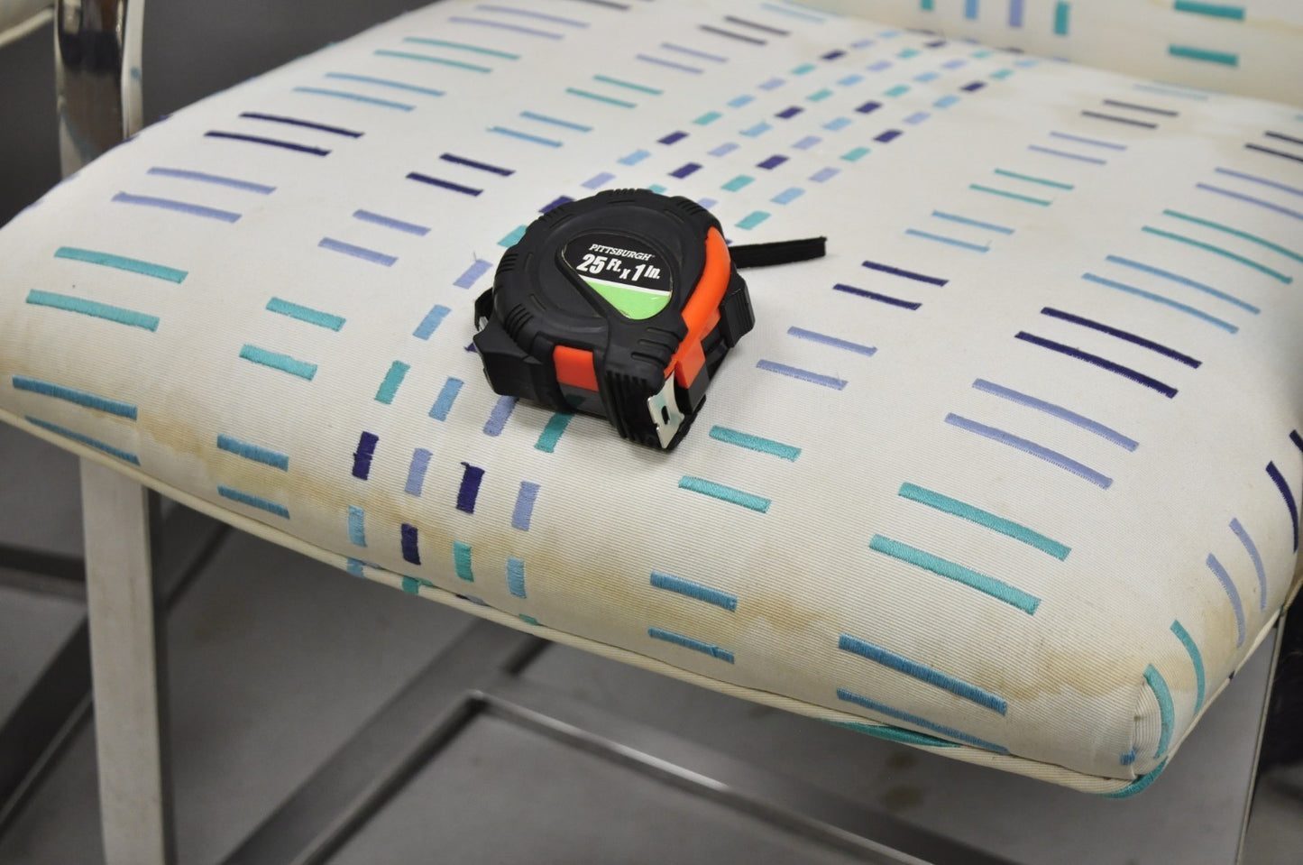 Vintage Mid Century Modern Brno Style Chrome Cantilever Baughman Arm Chair Pair