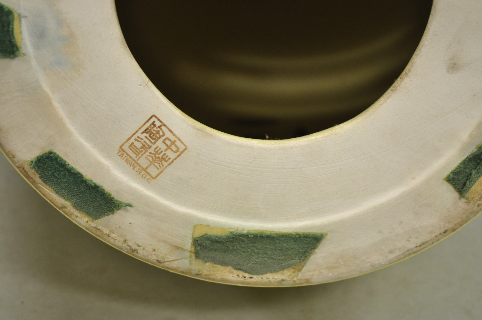 Vintage Chinese Chinoiserie Yellow Porcelain Ceramic Garden Seat w Painted Birds
