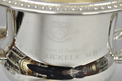Vintage Silver Plated Trophy Cup Urn Champagne Chiller Ice Bucket Engraved