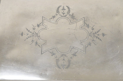 Antique Wilcox Victorian Aesthetic Movement Silver Plated Serving Platter Tray