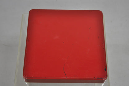 Red Lacquered Wood Ancient Egyptian Hieroglyphic Gold Papyrus Square Bar Tray