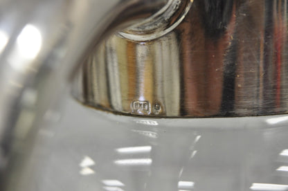Antique Victorian German Silver Plated Cut Crystal Glass Lemonade Water Pitcher