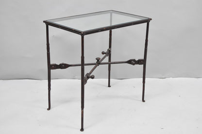 Industrial Modern Giacometti Style Wrought Iron Side Table by Pottery Barn