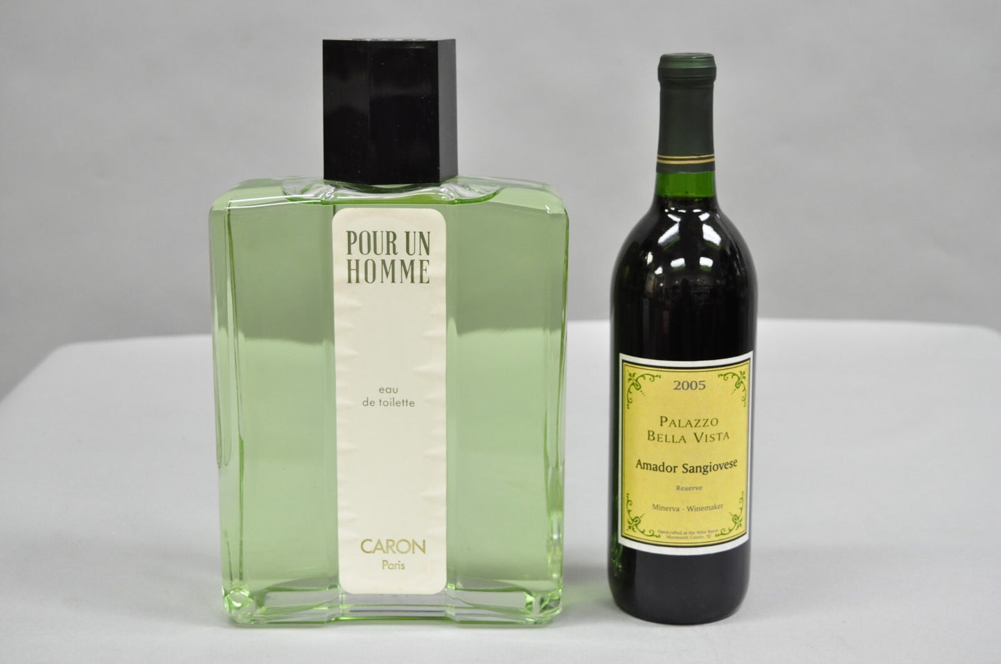 Vintage Large 12" Glass Dummy Bottle Caron Paris Cologne Perfume Store Display