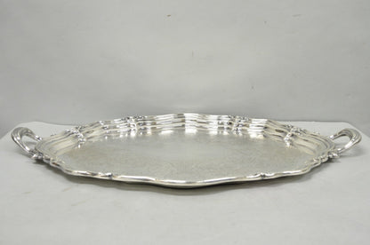 Antique Reed & Barton Winthrop Silver Plated Victorian Bar Serving Platter Tray